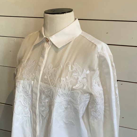 ESCADA white cotton blouse - Picture 5 of 12